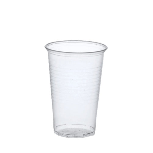 Trinkbecher, PP 0,4 l Ø 9,5 cm · 12,2 cm transparent mit Schaumrand