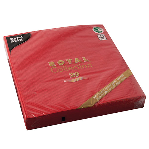 Servietten "ROYAL Collection" 1/4-Falz 40 cm x 40 cm rot