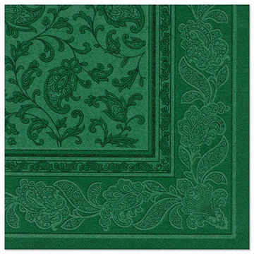 Servietten "ROYAL Collection" 1/4-Falz 40 cm x 40 cm dunkelgrün "Ornaments"