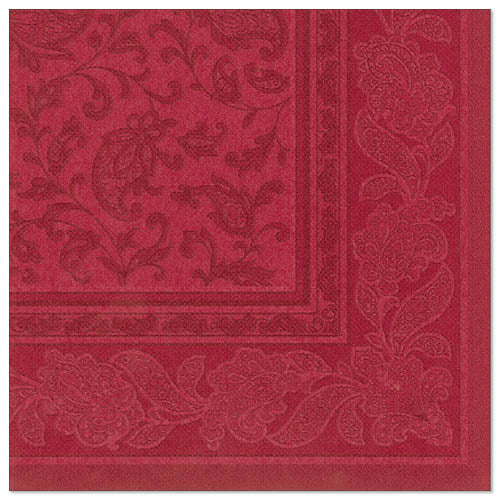 Servietten "ROYAL Collection" 1/4-Falz 40 cm x 40 cm bordeaux "Ornaments"