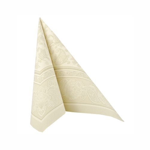 Servietten "ROYAL Collection" 1/4-Falz 40 cm x 40 cm champagner "Ornaments"