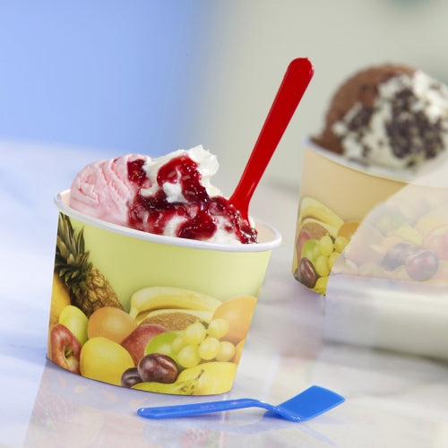 Eisbecher, Pappe rund 500 ml Ø 11 cm · 8,3 cm "Früchte"
