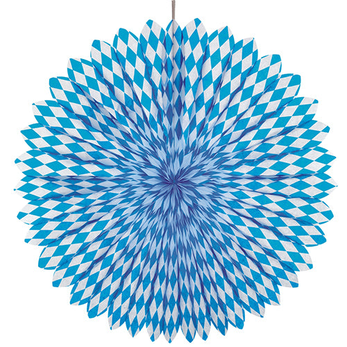 Dekofächer Ø 75 cm "Bayrisch Blau" schwer entflammbar