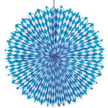 Dekofächer Ø 75 cm "Bayrisch Blau" schwer entflammbar