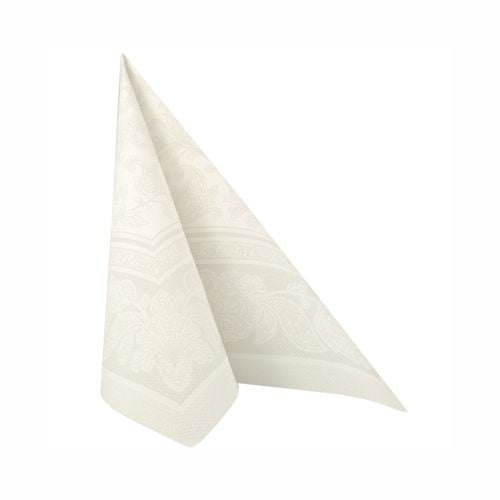 Servietten "ROYAL Collection" 1/4-Falz 40 cm x 40 cm weiss "Ornaments"