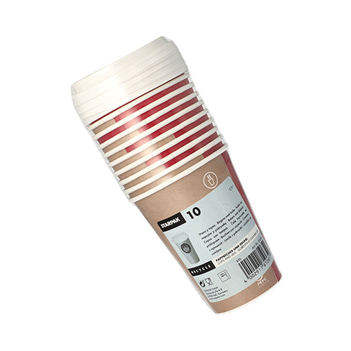 Trinkbecher, Pappe mit Deckel, PS "To Go" 0,3 l Ø 9 cm · 11,1 cm