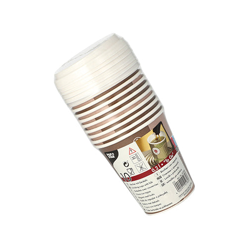 Trinkbecher, Pappe mit Deckel, PS "To Go" 0,2 l Ø 8 cm · 9,1 cm
