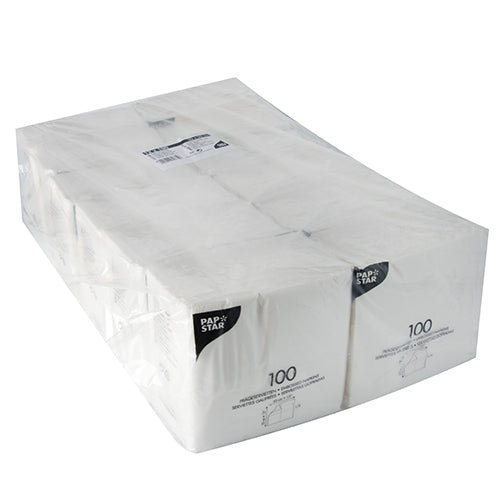 Servietten, 1-lagig 1/4-Falz 33 cm x 33 cm weiss