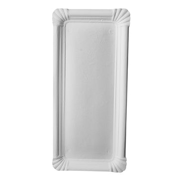 Teller, Pappe "pure" eckig 11 cm x 24 cm weiss