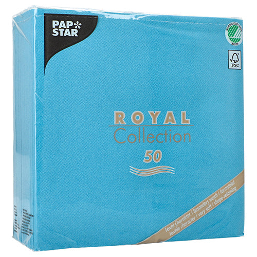 Servietten "ROYAL Collection" 1/4-Falz 40 cm x 40 cm türkis