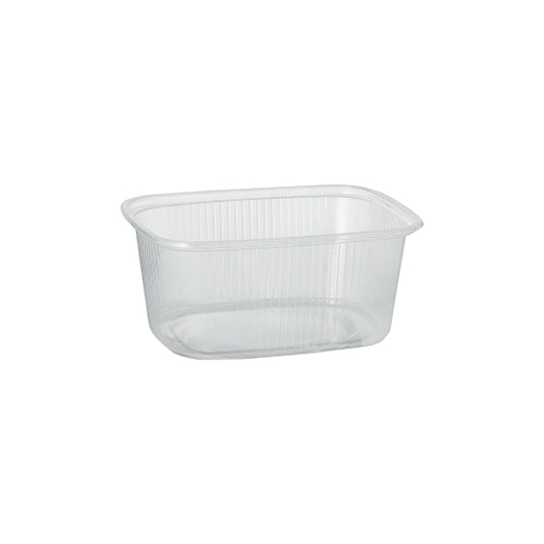 Verpackungsbecher, PP eckig 250 ml 4,9 cm x 8,1 cm x 10,8 cm transparent