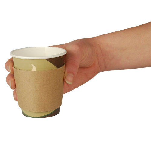 Banderolen für Heißgetränkebecher "pure" Ø 7,3 cm · 5,8 cm braun