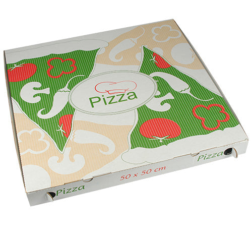Pizzakartons, Cellulose "pure" eckig 50 cm x 50 cm x 5 cm
