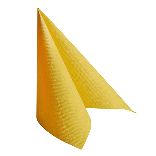 Servietten "ROYAL Collection" 1/4-Falz 40 cm x 40 cm gelb "Casali"