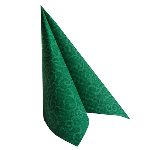 Servietten "ROYAL Collection" 1/4-Falz 40 cm x 40 cm dunkelgrün "Casali"