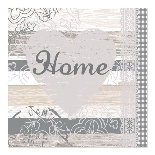 Servietten, 3-lagig 1/4-Falz 33 cm x 33 cm "Home"