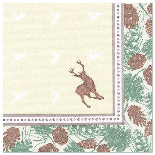 Servietten "ROYAL Collection" 1/4-Falz 40 cm x 40 cm "Majestic Deer"