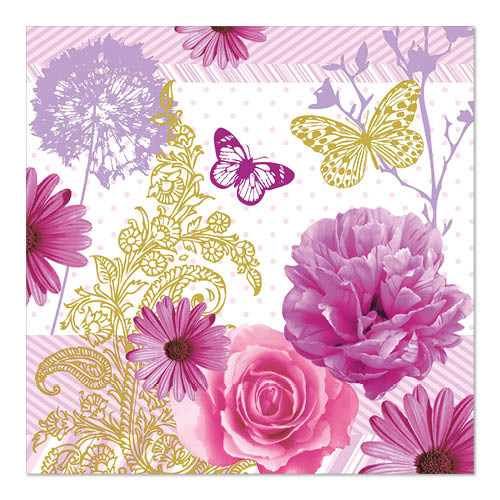 Servietten, 3-lagig 1/4-Falz 33 cm x 33 cm "Charlene"