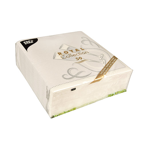 Servietten "ROYAL Collection" 1/4-Falz 40 cm x 40 cm silber "Festive Moments"