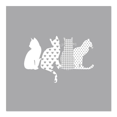 Servietten, 3-lagig 1/4-Falz 33 cm x 33 cm "Cats"
