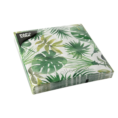 Servietten, 3-lagig 1/4-Falz 33 cm x 33 cm "Monstera"