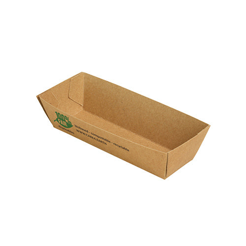 Snacktrays, Pappe "pure" 3 cm x 3,3 cm x 10,5 cm braun "100% Fair"