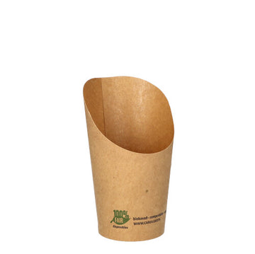 Wrap Cups, Pappe 230 ml 11,7 cm x 7 cm x 6,5 cm braun