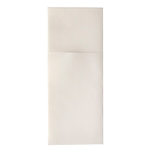 Bestecktaschen, Airlaid 40 cm x 48 cm weiss mit Besteckfalz
