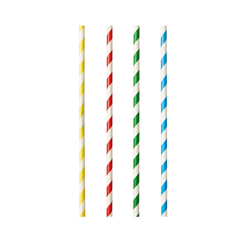 Shake-Halme, Papier Ø 8 mm · 21 cm farbig sortiert "Stripes"