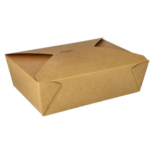 Lunchboxen, Pappe "pure" 2000 ml 6,4 cm x 14 cm x 19,7 cm braun