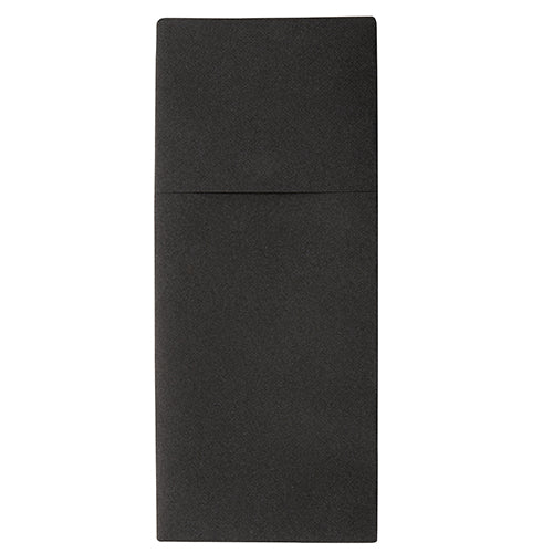 Bestecktaschen, Airlaid 40 cm x 48 cm schwarz "Premium" mit Besteckfalz