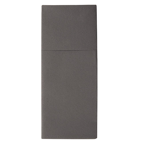 Bestecktaschen, Airlaid 40 cm x 48 cm anthrazit "Premium" mit Besteckfalz