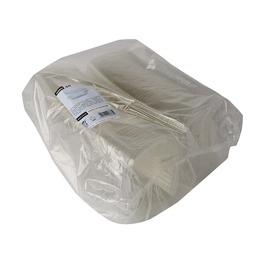 Feinkost- und Salatschalen mit Klappdeckel, R-PET oval 250 ml 4,3 cm x 10,6 cm x 13,3 cm klar