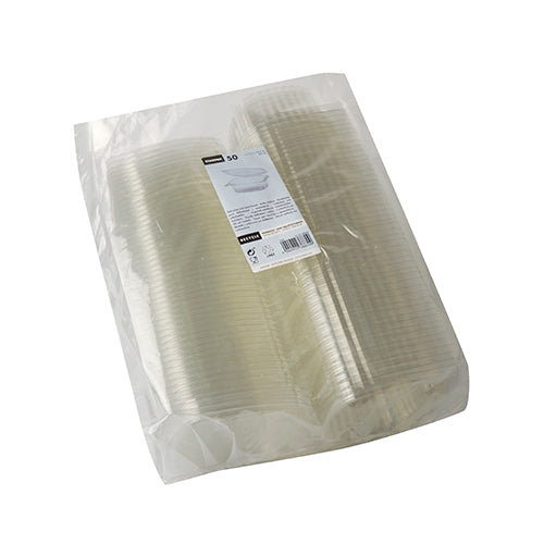 Feinkost- und Salatschalen mit Klappdeckel, R-PET oval 375 ml 5 cm x 11,5 cm x 14,4 cm klar