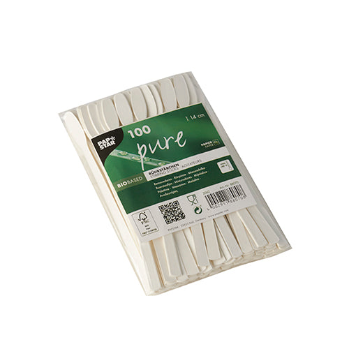 Rührstäbchen, Papier "pure" 14 cm weiss