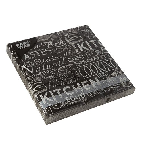 Servietten, 3-lagig 1/4-Falz 33 cm x 33 cm "Kitchen"