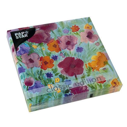 Servietten, 3-lagig 1/4-Falz 33 cm x 33 cm "Flower Field"