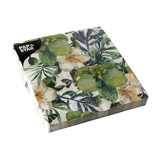 Servietten, 3-lagig 1/4-Falz 33 cm x 33 cm "Tropic"