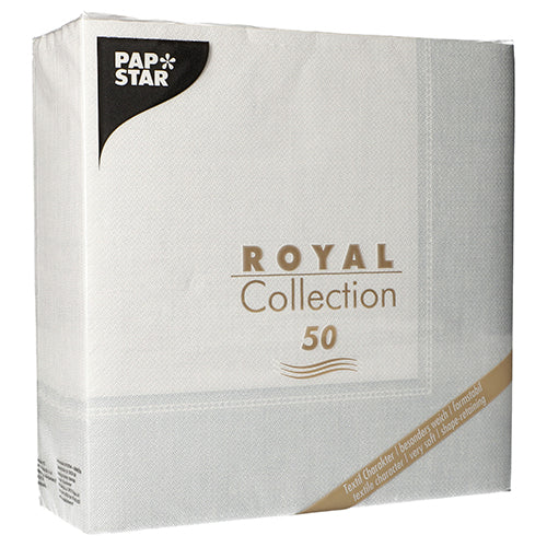 Servietten "ROYAL Collection" 1/4-Falz 40 cm x 40 cm weiss "Linum"