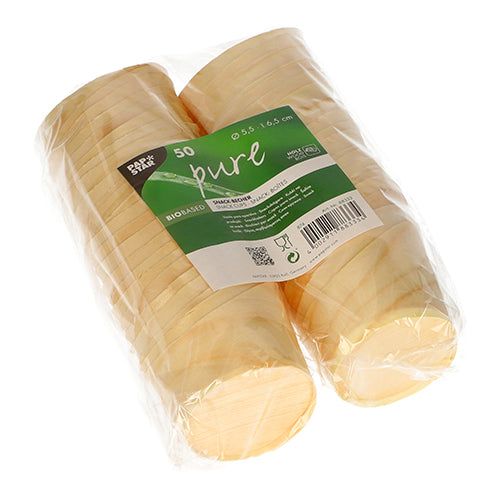 Snackbecher, Holz "pure" Ø 5,5 cm · 6,5 cm