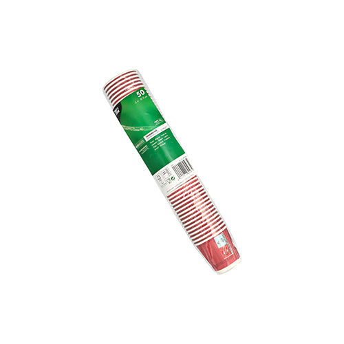Trinkbecher, Pappe 5 cl Ø 5 cm · 5 cm rot "Party Time"
