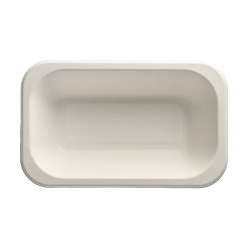 Siegelschalen, Zuckerrohr 950 ml 5,6 cm x 15 cm x 24 cm weiss