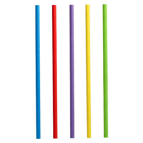Shake-Halme, Papier Ø 8 mm · 25 cm farbig sortiert