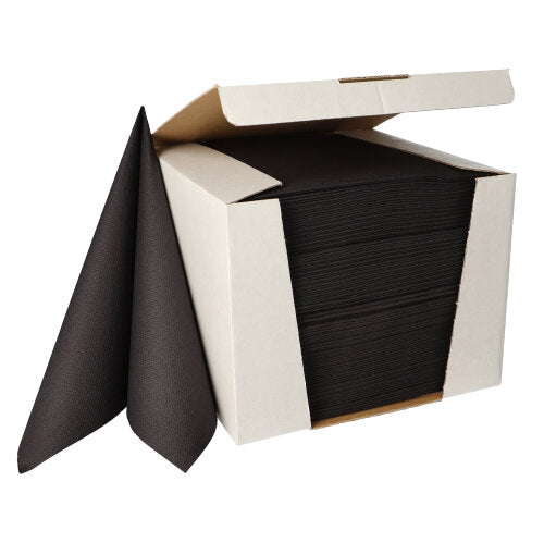 Servietten "ROYAL Collection" 1/4-Falz 40 cm x 40 cm tiefschwarz