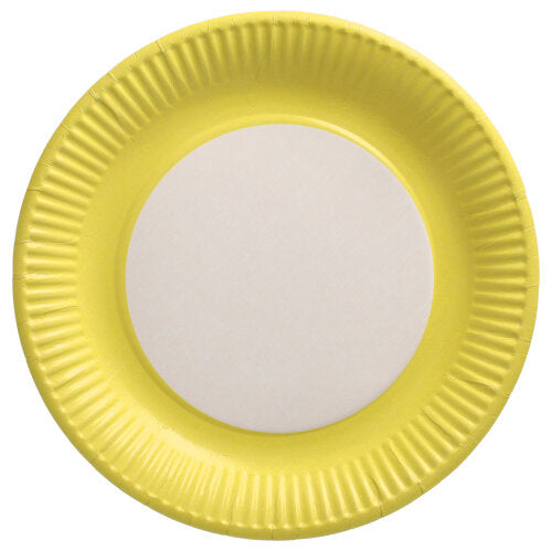 Teller, Pappe rund Ø 23 cm gelb