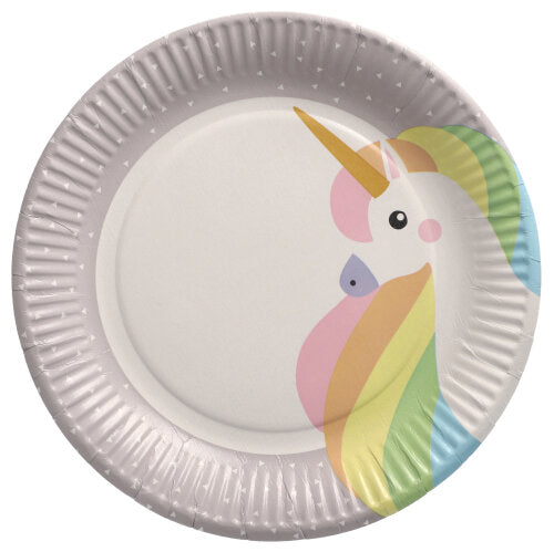Teller, Pappe rund Ø 23 cm "Unicorn"