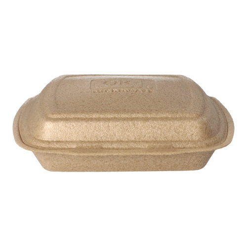 Menüboxen mit Klappdeckel, XPP 3-geteilt 7 cm x 20,5 cm x 24 cm beige