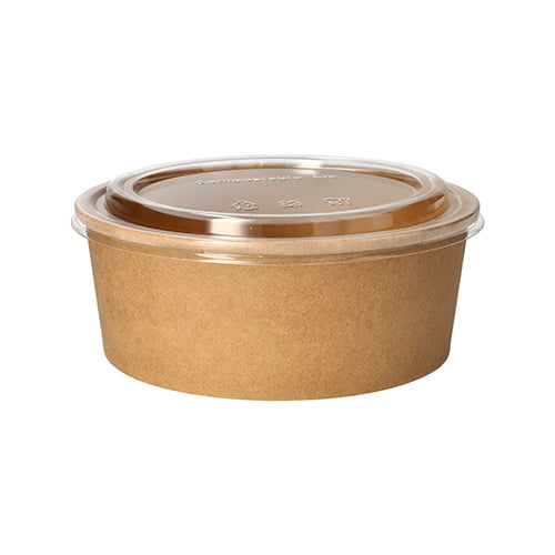 Salatschalen, Pappe rund 1300 ml Ø 18,4 cm · 7 cm braun