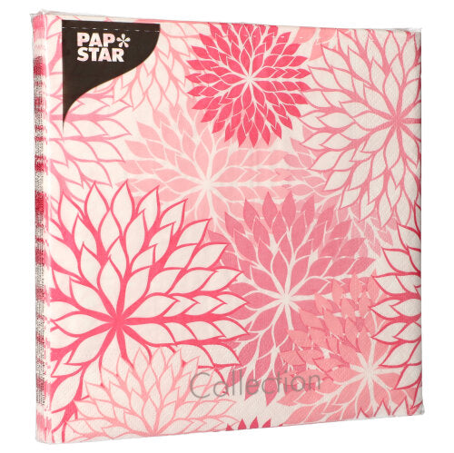 Servietten, 3-lagig 1/4-Falz 40 cm x 40 cm rose "Floralies"