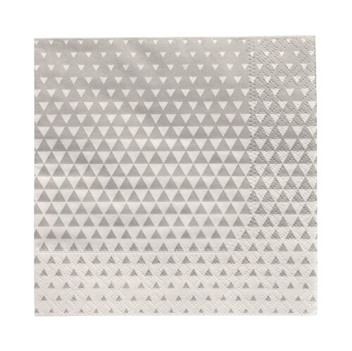 Servietten, 3-lagig 1/4-Falz 25 cm x 25 cm grau "Optik"